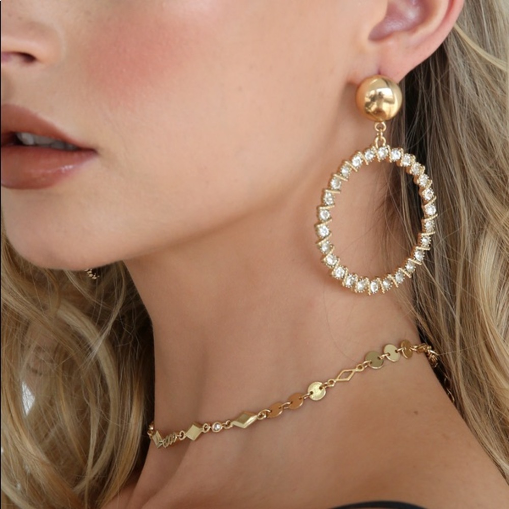 Cyclical Crystal Drop Earrings